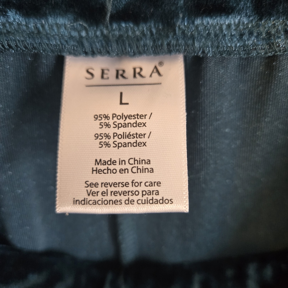 Serra Teal Velvet Trousers - Picture 3 of 6
